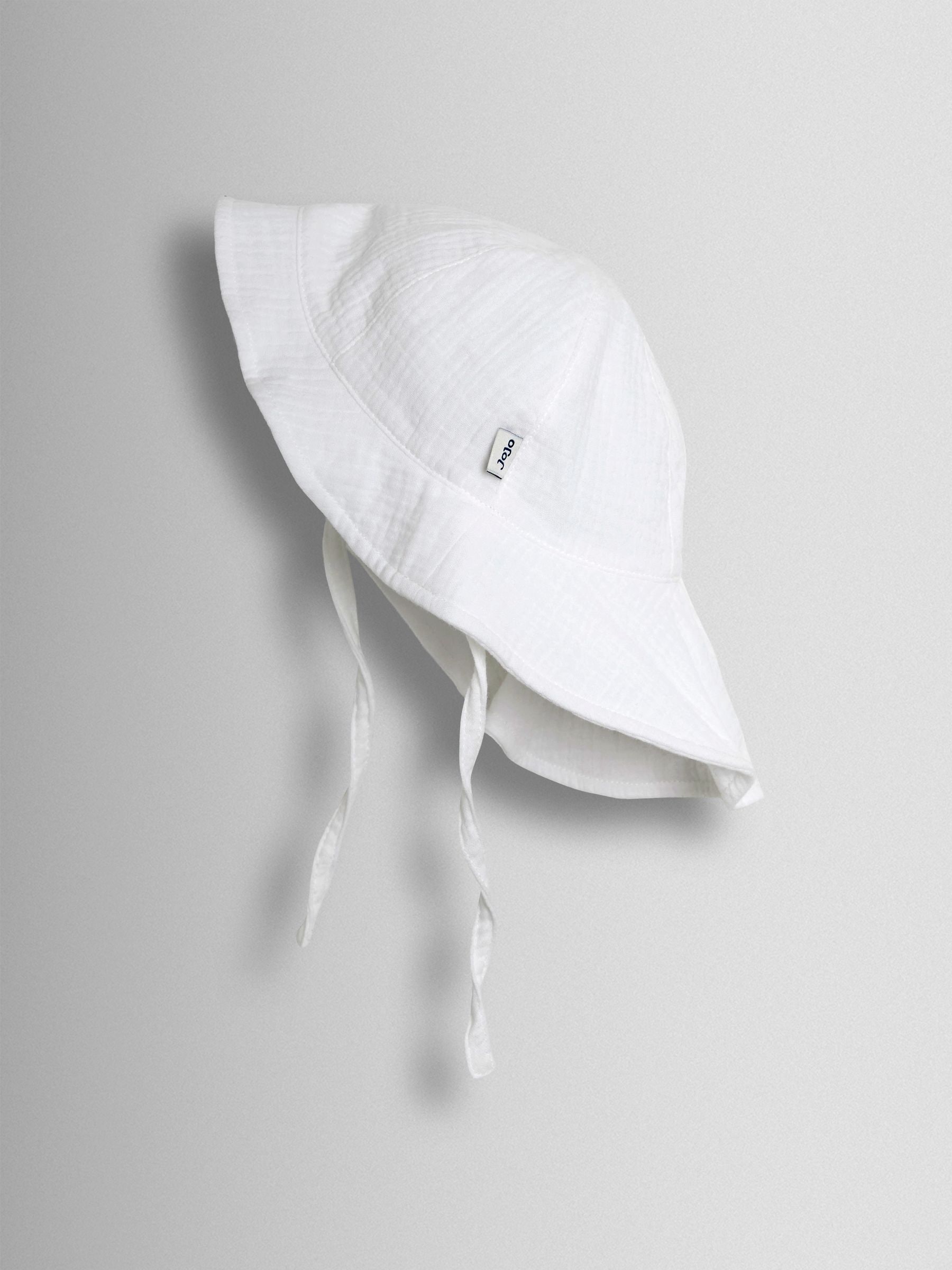 Jojo Maman Bébé White Floppy Sun Hat