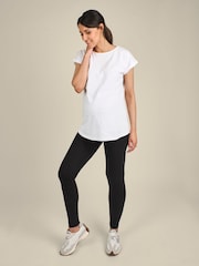 JoJo Maman Bébé Navy Blue Cotton Rich Jersey Maternity Leggings - Image 4 of 5