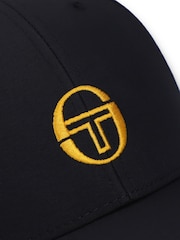 Sergio Tacchini Black Marz Classic 6 Panel Strapback Cap - Image 4 of 4