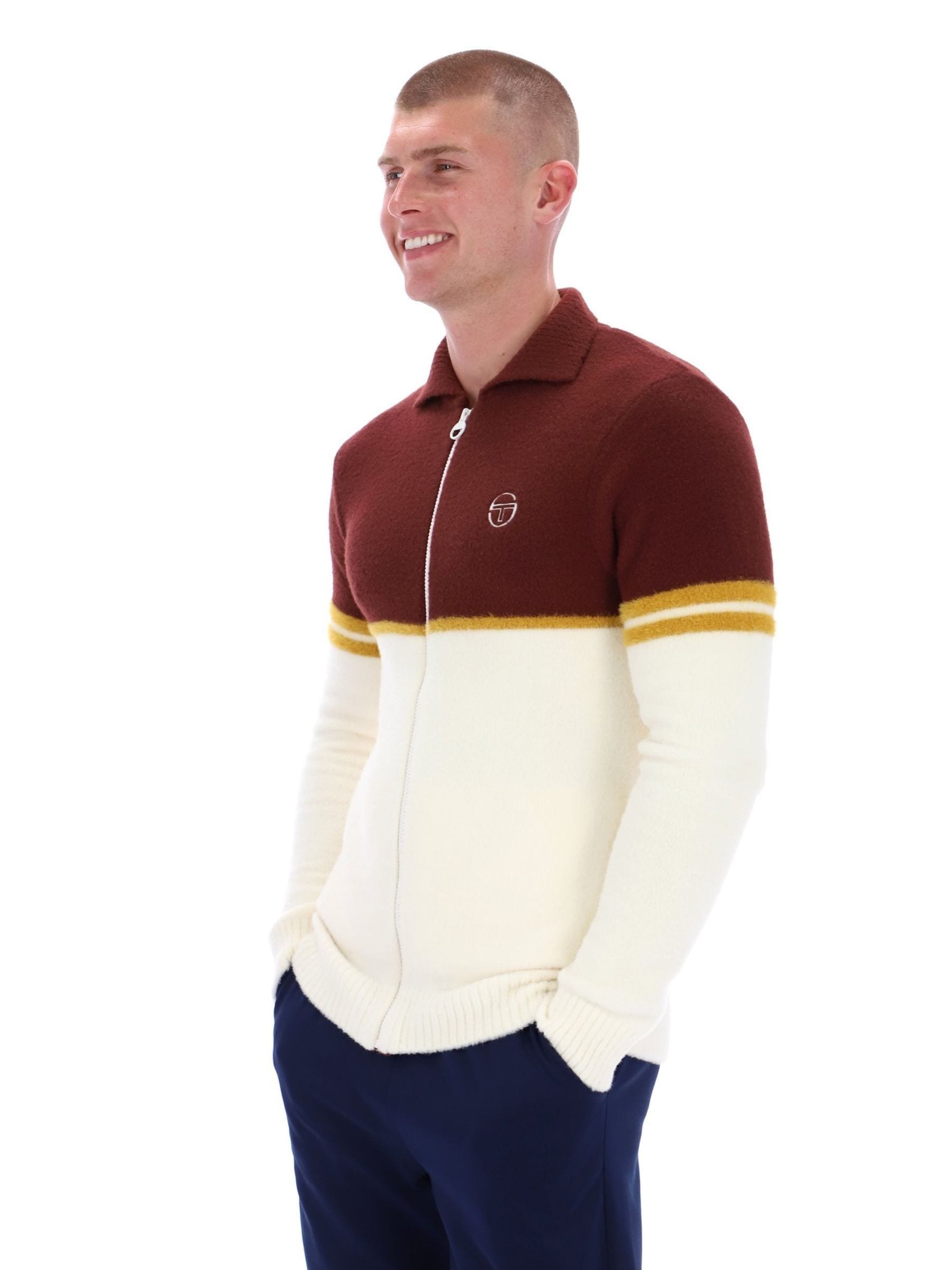 Buy Sergio Tacchini Brown Orion Brushed Knit Track Top from Next USA