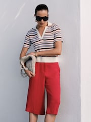 Red Smart Knee Length Shorts - Image 1 of 7