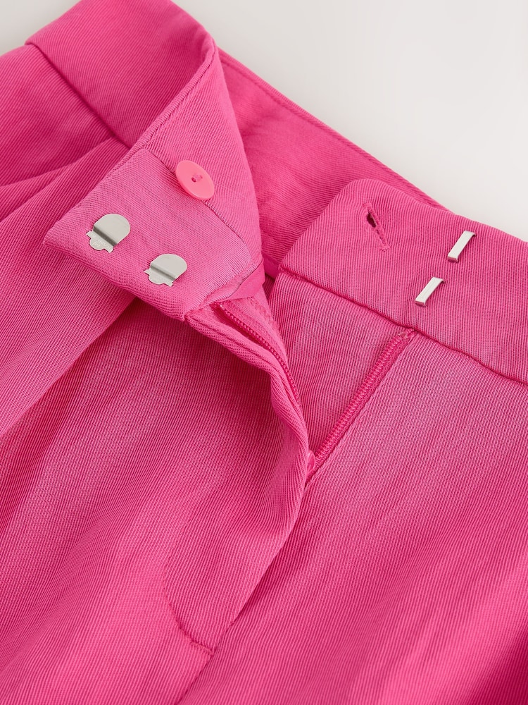 Pink Relaxed Crinkle Shorts - Image 3 of 3 Pink Relaxed Crinkle Shorts - Image 3 of 3