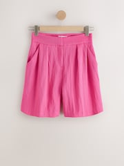粉色 - 宽松褶皱短裤 - 图片5 / 7