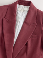 Rust Brown Linen Rich Single Breasted Blazer - Image 9 of 9