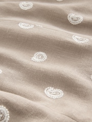 Stone/Neutral Paisley Embroidered Scoop Neck Top - Image 7 of 7