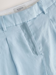 Pastel Blue N. Premium Linen Wide Leg Trousers - Image 5 of 7