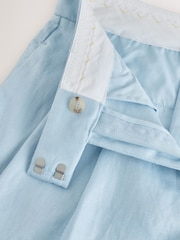 Pastel Blue N. Premium Linen Wide Leg Trousers - Image 6 of 7