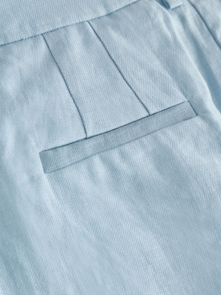 Pastel Blue N. Premium Linen Wide Leg Trousers - Image 7 of 7 Pastel Blue N. Premium Linen Wide Leg Trousers - Image 7 of 7