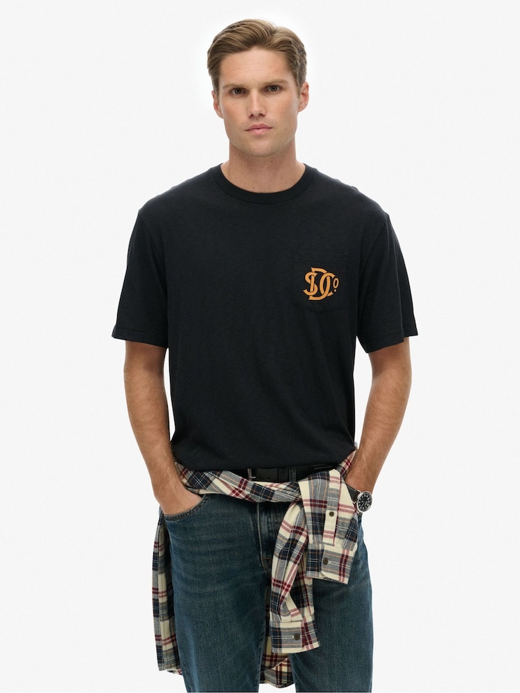 Superdry Black The Merchant Store - Graphic T-Shirt - Image 2 of 5 Superdry Black The Merchant Store - Graphic T-Shirt - Image 2 of 5