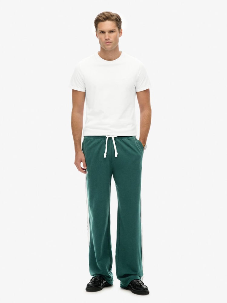 Superdry Green Athletic Fives Joggers - Image 1 of 8 Superdry Green Athletic Fives Joggers - Image 1 of 8