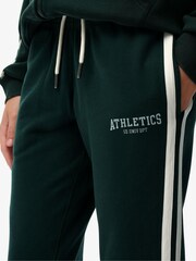 Superdry Green Athletic Stripe Flare Joggers - Image 6 of 8