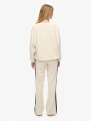 Superdry White Athletic Stripe Flare Joggers - Image 3 of 7