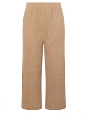 Yours Curve Light Brown Chenille Wide Leg Joggers - Image 5 of 5