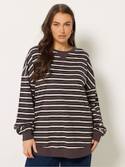 Yours Curve Brown Oversized Balloon Top - Image 1 of 5