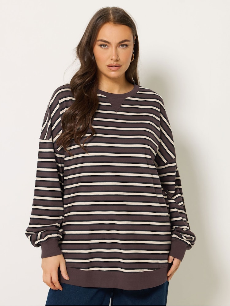 Yours Curve Brown Oversized Balloon Top - Image 1 of 5