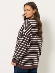 Yours Curve Brown Oversized Balloon Top - Image 2 of 5