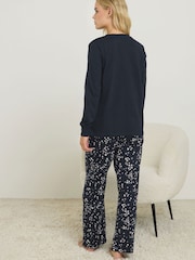 PixieGirl Petite Night Sky Long Sleeve Wide Leg PJ Set - Imagen 3 de 5