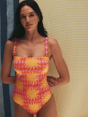 Eleanor Bowmer Pink Sun Tummy Control Bandeau Swimsuit - Image 1 of 4