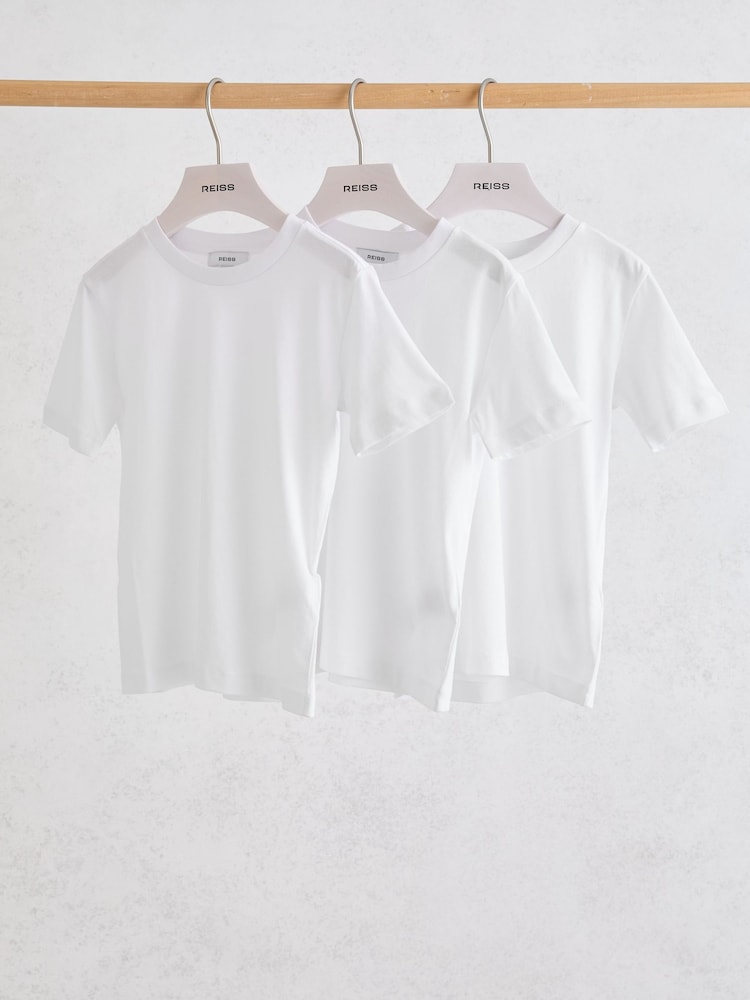 Reiss White Bless 3 Pack T-Shirts - Image 1 of 3