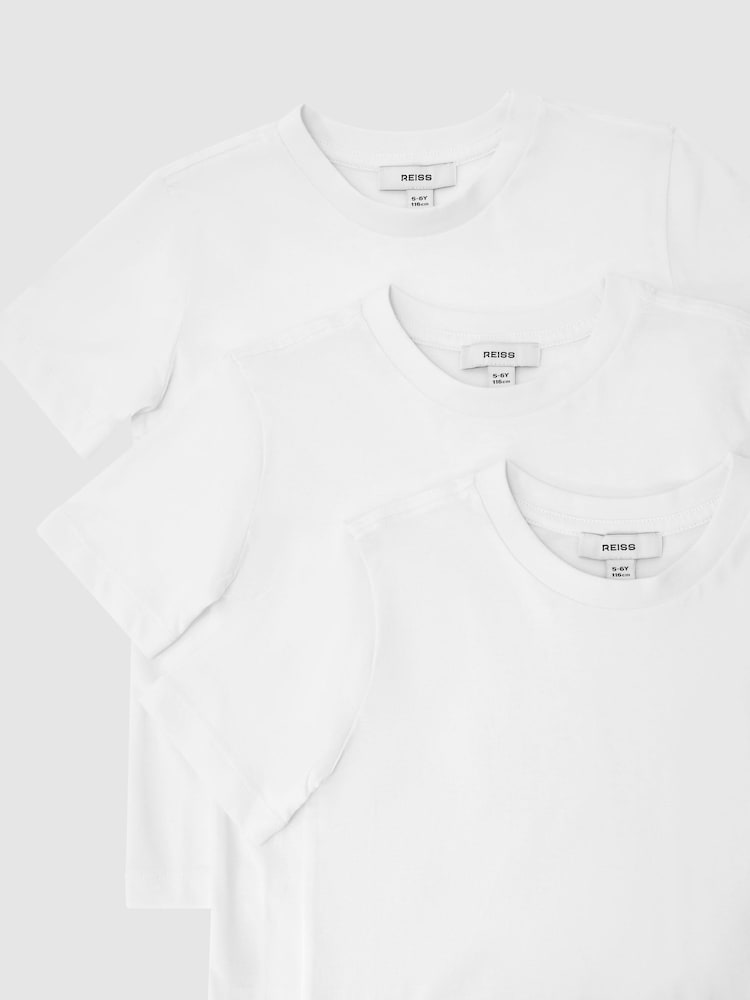 Reiss White Bless 3 Pack T-Shirts - Image 3 of 3