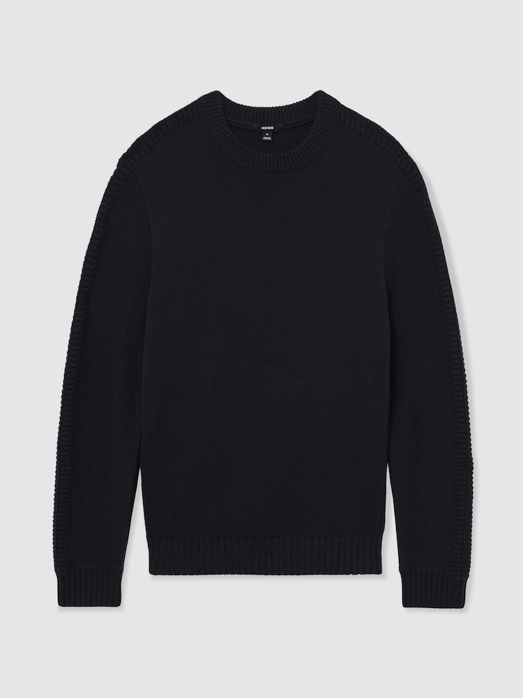 Reiss Beech Wool-Blend Rib-Detail Crew-Neck Jumper - Bild 2 von 6