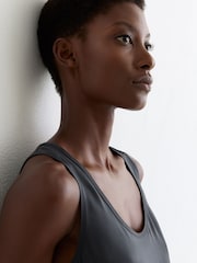 Reiss Navy Ruby Silk-Front Cami Top - Image 3 of 6