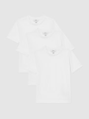 Reiss White Bless 3 Pack T-Shirts - Image 3 of 3