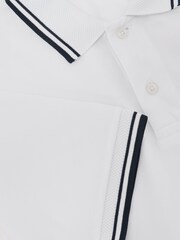 Reiss White Orson Cotton-Piqué Logo Polo Shirt - Image 6 of 6