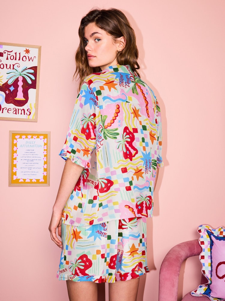 Eleanor Bowmer Button Through Short Pyjamas - Bild 2 von 4