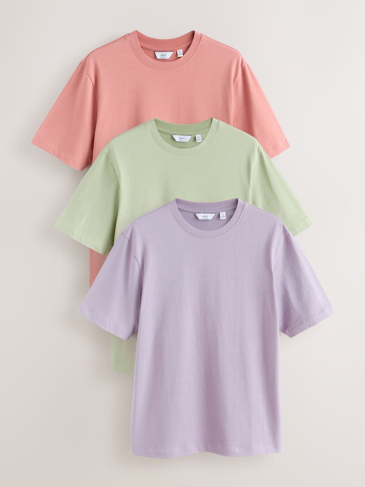 Pink / Green / Purple Relaxed Fit T-Shirt - Image 1 of 9