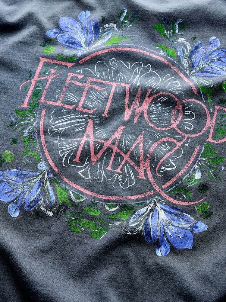 炭灰色 FleetwoodMAC - 常规版型 - Band Graphic 印花 T恤 - 10的图像10｝