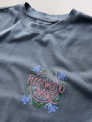 炭灰色 FleetwoodMAC - 常规版型 - Band Graphic 印花 T恤 - 10的图像9｝