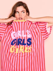 Eleanor Bowmer Pink Girls Cotton Night T-Shirt - Image 4 of 4