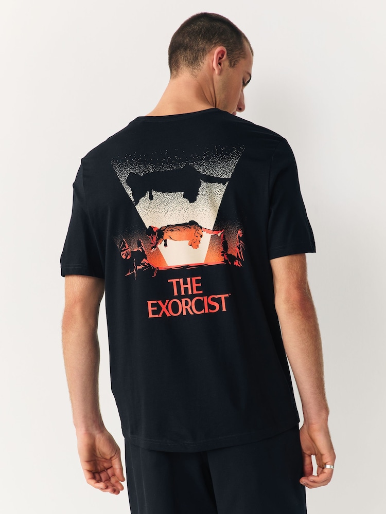 Black The Exorcist - Film Licence T-Shirt - Imagen 1 de 9