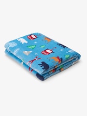 Hatley Blue Vintage Ski Fleece Blanket - Image 2 of 2