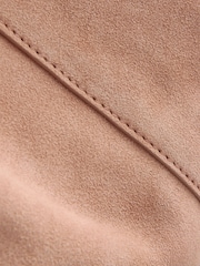 Light Pink Suede Slouchy Bag - Image 9 of 9
