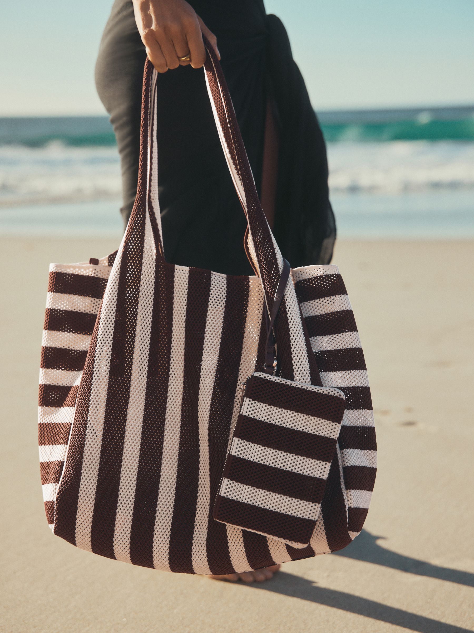 Buy Chocolate Brown Stripe Flyknit Shoulder Bag from Next USA