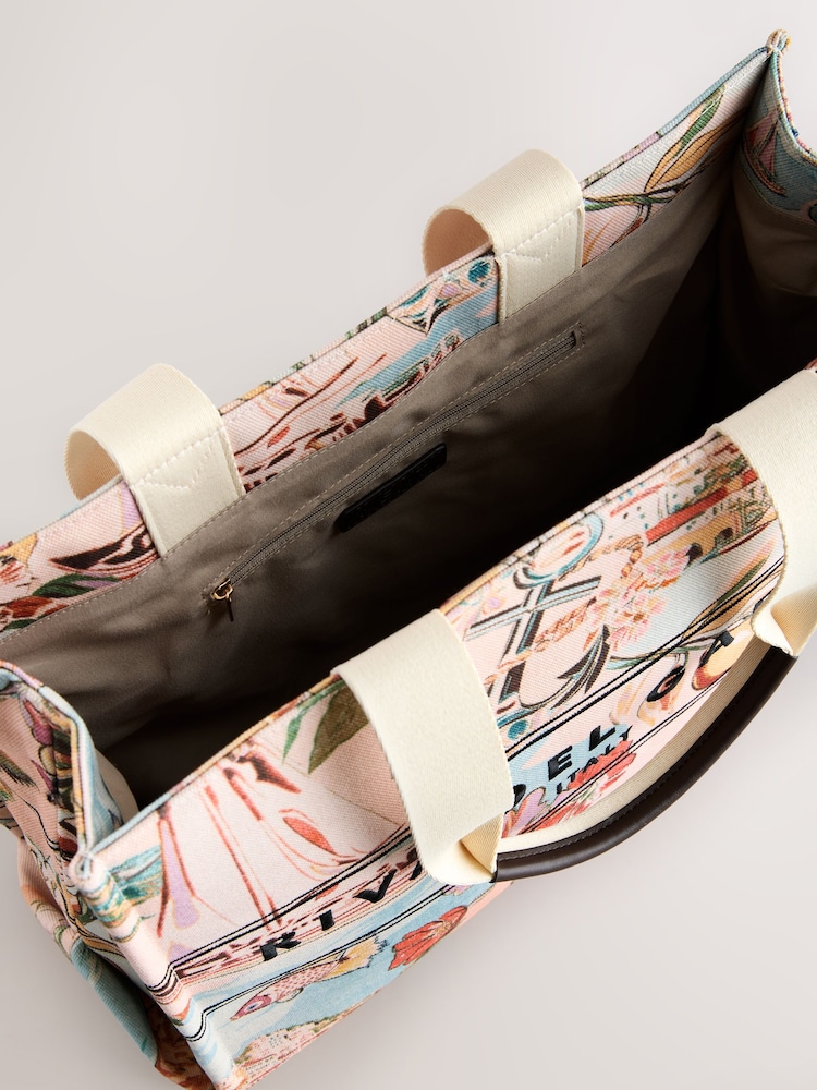 Impression florale - Sac à bandoulière en toile - Image 8 de 8