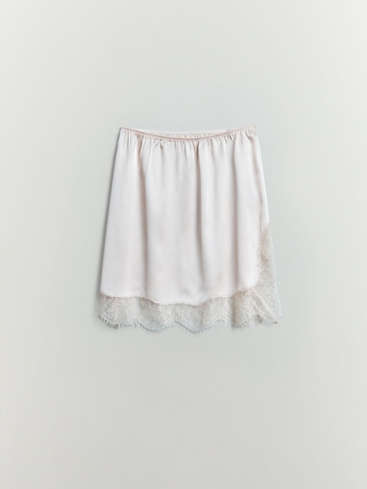 BHOEM Lingerie Tailored 2-In-1 Black/Ecru Mini Skirt - Image 7 of 7