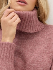Long Tall Sally Pink Premium Roll Neck Jumper - Image 4 of 5