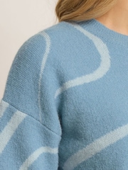 Long Tall Sally Blue Squiggle Jumper - Image 4 of 5