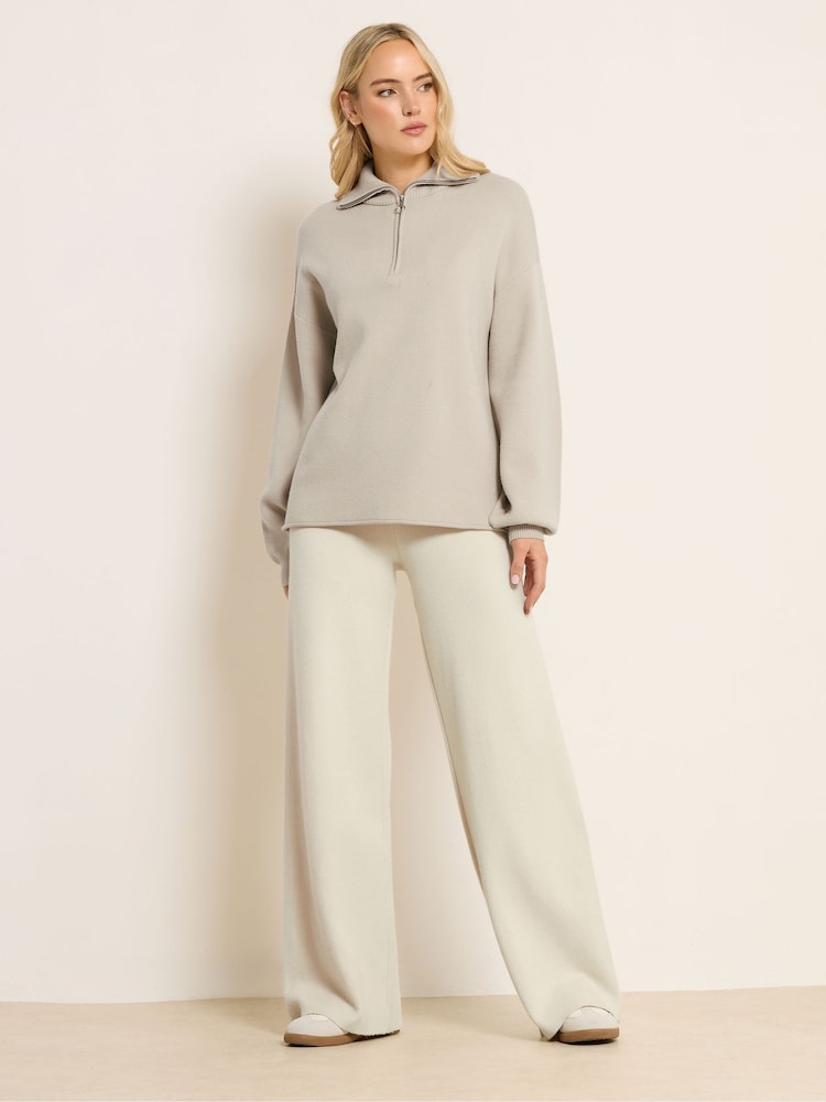 Long Tall Sally Natural Premium Half Zip Jumper - Image 2 of 5 Long Tall Sally Natural Premium Half Zip Jumper - Image 2 of 5