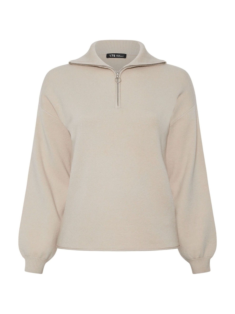 Long Tall Sally Natural Premium Half Zip Jumper - Image 5 of 5 Long Tall Sally Natural Premium Half Zip Jumper - Image 5 of 5
