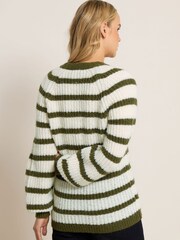 Long Tall Sally Green Stripe Cardigan - Image 2 of 5
