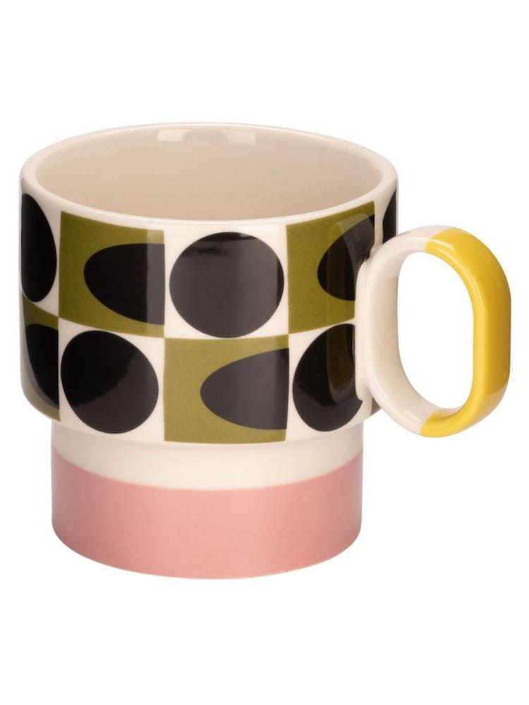 Orla Kiely Multi Spot Square Oval Mug - Image 2 of 3