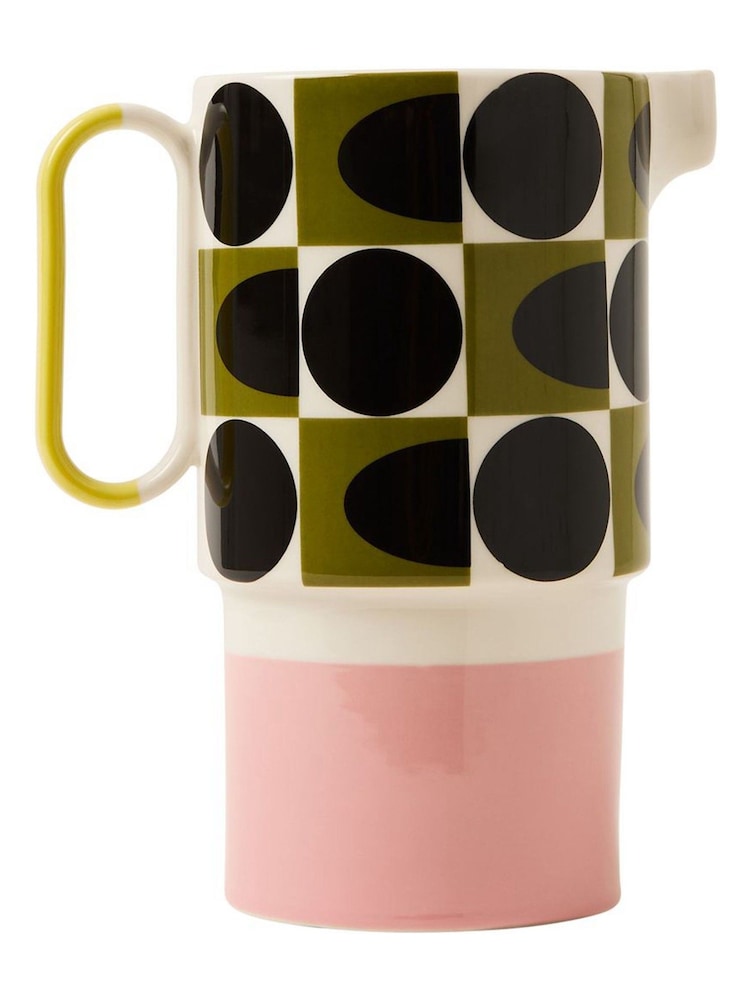 Orla Kiely Multi Spot Square Oval Pitcher1.5L Vase - Image 2 of 3