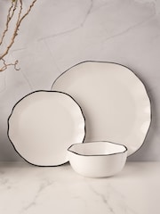 Style Sisters White 12 Piece Dinner Set - Image 1 of 4