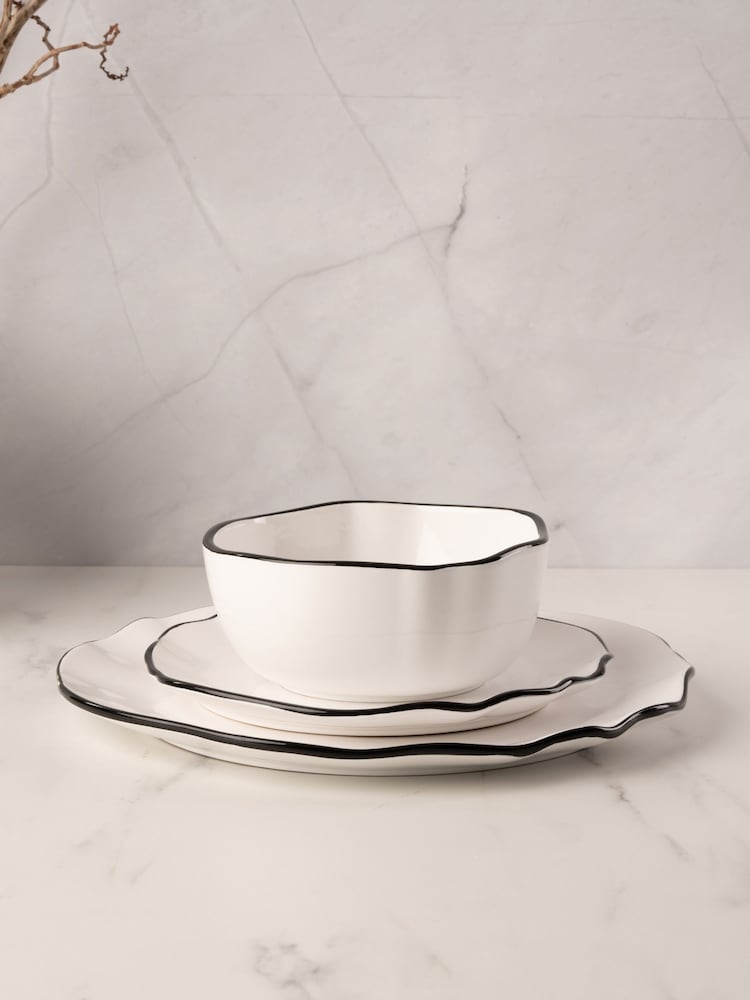 Style Sisters White 12 Piece Dinner Set - Image 2 of 4 Style Sisters White 12 Piece Dinner Set - Image 2 of 4