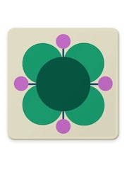 Orla Kiely Set of 6 Multi Atomic Flower Coasters - Image 2 of 7