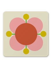 Orla Kiely Set of 6 Multi Atomic Flower Coasters - Image 4 of 7